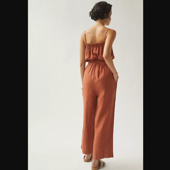 Cloth and Stone Smocked Wide-Leg Jumpsuit - Size Large - NEW - Picture 3 of 4